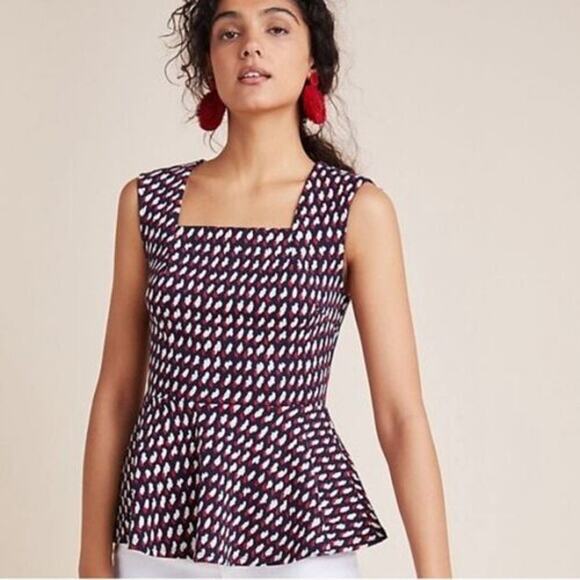 Eri + Ali Anthropologie Effie Peplum Blouse - Picture 1 of 7